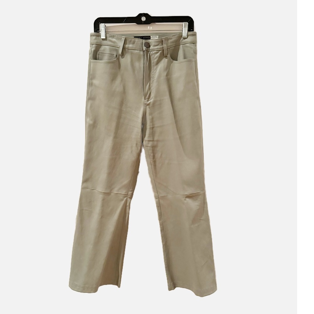 Alice & Olivia Lamb Leather Pants